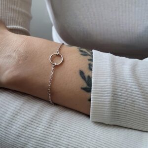 Srebrna bransoletka koło