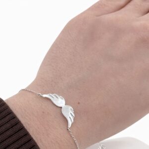 Srebrna bransoletka skrzydła