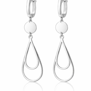 Kolczyki srebrne 925 wiszące geometryczne