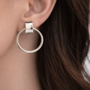 Kolczyki srebrne 925 koła nowoczesne