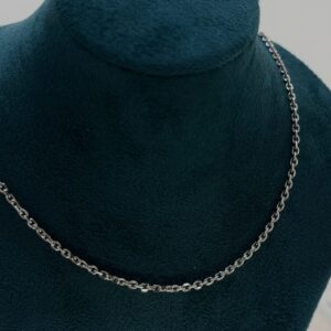 Srebrny łańcuszek ankier diamentowany