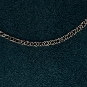 Srebrny łańcuszek pancerka diamentowana